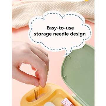 FKOG Green Sewing Project Kit, 135 Pcs Family Sewing Supplies Repair Kit Traveler Sewing Kit Sewing Thread Accessories DIY Sewing Supplies Organizer (Green)