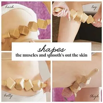Tuuli Dice Wooden Massage Roller for Cellulite Relief