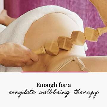 Tuuli Accessories - Dice Wooden Massage Roller for Waist and Thigh, Multi-Functional Body Roller for Cellulite and Muscle Tension, Natural Massager for Women and Men