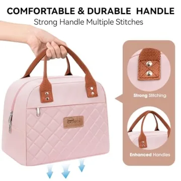 HOMESPON Insulated Lunch Bag Fresh Meals Stylish Carry