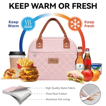 HOMESPON Insulated Lunch Bag Fresh Meals Stylish Carry