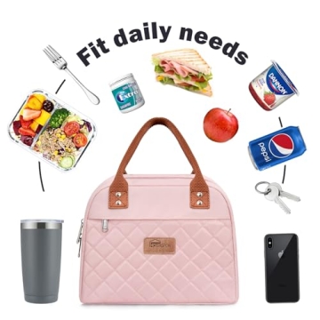 HOMESPON Insulated Lunch Bag Fresh Meals Stylish Carry