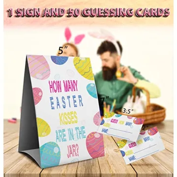 Easter Games Sign and Guessing Cards for Family Fun
