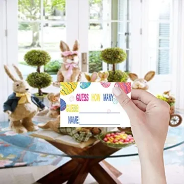 Easter Games Sign and Guessing Cards for Family Fun