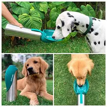 PupFlask Large Dog Water Bottle | 27 or 40 OZ Stainless Steel | Convenient Dog Water Dispenser | Puppy Travel Water Bowl | Portable Pet Water Bottle | Leak Proof Bottle Perfect Size For All Dog Breeds