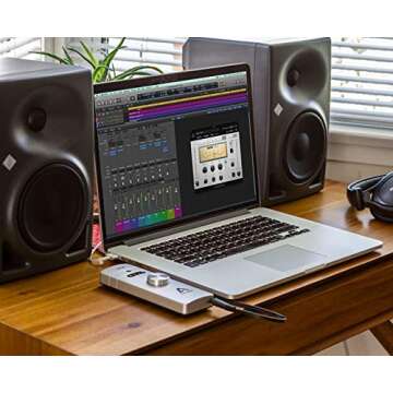 Apogee One - Audio Interface for Vocals and Instruments with Built In Studio Quality Condenser Microphone for iOS, Mac & Windows PC, Headphone DAC for audiophiles, Made in USA (Silver)