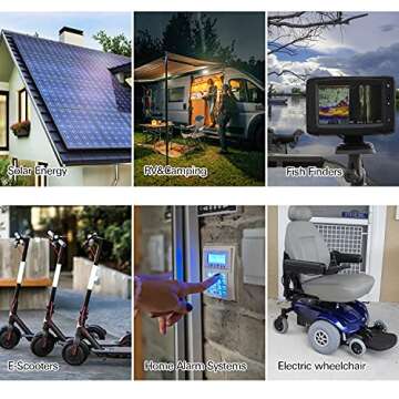 Weize Deep Cycle AGM 12 Volt 100Ah Battery, Maintenance-Free, 3% Self-Discharge Rate, 1150A Max Discharge Current, Perfect for RV, Solar, Trolling Motor, Wind, Marine, Camping and Off-Grid System