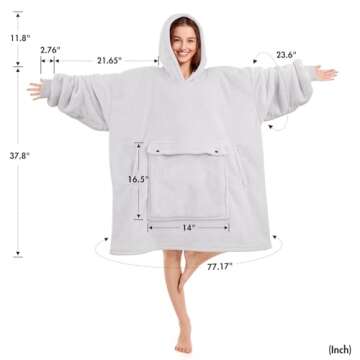 Narecte Oversized Blanket Hoodie for Women - Cozy & Cute