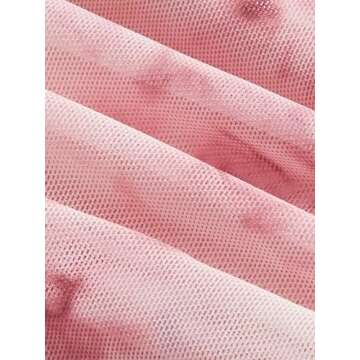 GORGLITTER Women's Floral Summer Bodycon Wedding Guest Dresses Mesh Ruched Fishtail Birthday Going Out Party Midi Dress Pink Small