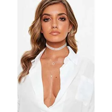 Elegant EFTOM Silver Choker Necklace for Women