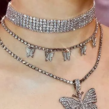 Elegant EFTOM Silver Choker Necklace for Women