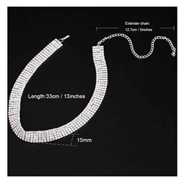 Elegant EFTOM Silver Choker Necklace for Women