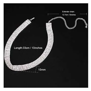 Elegant EFTOM Silver Choker Necklace for Women