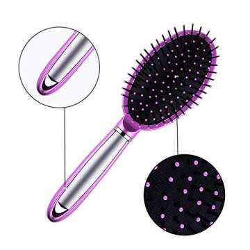 SIQUK 7 Pcs Hair Styling Set for Women and Men: Round Brush, Paddle Brush, Detangling and Wet/Dry Brushes