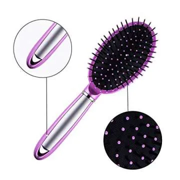 SIQUK 7 Pcs Hair Styling Set for Women and Men: Round Brush, Paddle Brush, Detangling and Wet/Dry Brushes