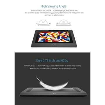 Parblo Coast10 10.1" Drawing Monitor with USB Hub & Pen