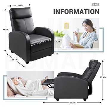 Affordable Homall Recliner Chair with Premium PU Leather Comfort
