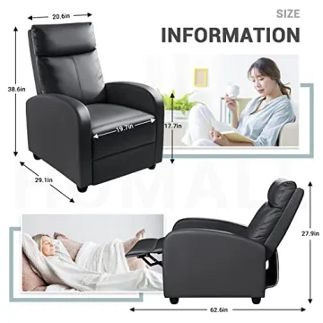 Affordable Homall Recliner Chair with Premium PU Leather Comfort