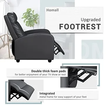 Affordable Homall Recliner Chair with Premium PU Leather Comfort