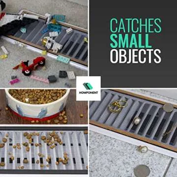 Homponent Floor Register Trap/Vent Mesh - 4 x10 Silicon Magnetic Air Vent Screen Cover, Easy Install Vent Bug Mesh Perfect for Wall/Ceiling/Floor Air Vent Filters. 2-Pack (4 x10, Black)