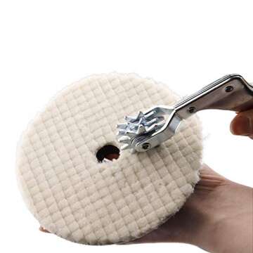 SPTA Polishing Pad Conditioning Brush, Polishing Spur Tool Set,Wool Buffing Pad Cleaning Spur Tool+ Foam Pad Brush, Car Buffing Pad Professional Cleaning Tool for Buffing Pads and Woolen Pads