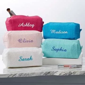 Personalized Makeup Bag - Custom Embroidered Gift for Her