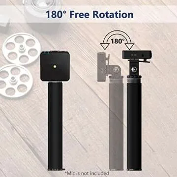 RECFINE Wireless Microphone Interview Handle for RODE Wireless GO I II, 18.5" Extension Handheld with Cold Shoes Clip Adapter and Tripod for DJI Hollyland Lark 150 Movo SYNCO G1/A2 Lavalier Mic