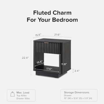 Stunning mopio Brooklyn Night Stand with Ample Storage