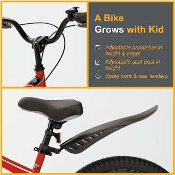 RoyalBaby Kid’s Bike - 20" Red Freestyle Bicycle