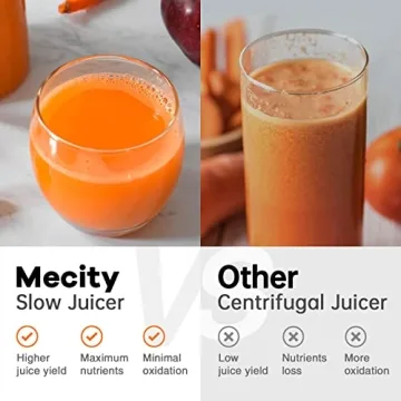 Mecity Small Cold Press Juicer for Quick Healthy Juices