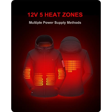 Heated Jacket for Women with 12V Battery Pack