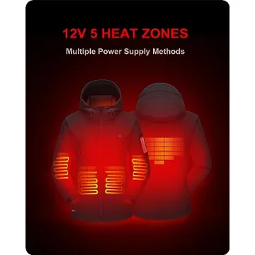 Heated Jacket for Women with 12V Battery Pack