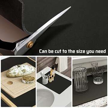 Coffee Bar Mat for Spill-proof, 18 x 12 Inch Hide Stain Abosrbent Coffee Mat | Non-Slip Rubber Backed Coffee Bar Accessories Under the Cofee Machines