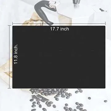 Coffee Bar Mat for Spill-proof, 18 x 12 Inch Hide Stain Abosrbent Coffee Mat | Non-Slip Rubber Backed Coffee Bar Accessories Under the Cofee Machines