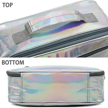 FlowFly Kids Lunch box Insulated Soft Bag Mini Cooler Back to School Thermal Meal Tote Kit for Girls, Boys, Silvery