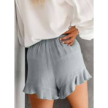 HUUSA Women's Comfy Summer Beach Shorts with Pockets