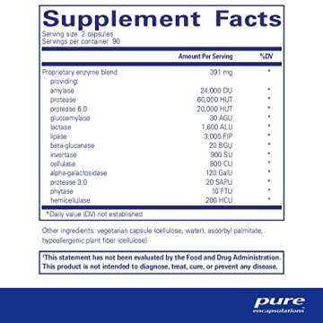 Pure Encapsulations Digestive Enzymes Ultra - Vegetarian Digestive Enzyme Supplement to Support Prot...