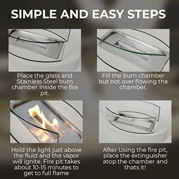 SAVGE Tabletop Fire Pit - 90+ Min Burn for Home Decor