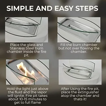 SAVGE Tabletop Fire Pit - 90+ Min Burn for Home Decor