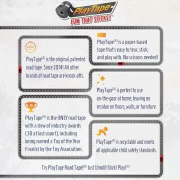 PlayTape Road Tape - Instant Track for Kids' Imagination