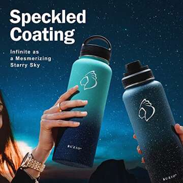 BUZIO 40 oz Leak Proof Insulated Water Bottle