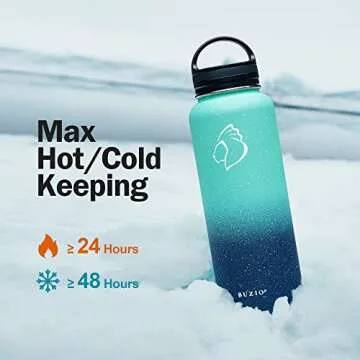 BUZIO 40 oz Leak Proof Insulated Water Bottle