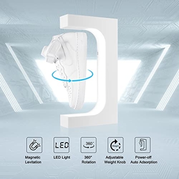 Levitating Magnetic Shoe Display Stand with LED Light