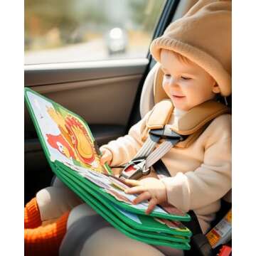 Farm Busy Book for Toddlers 1-3 - 1 Year Old Boys Girls Gifts Toys, Educational Quiet Activity Book with Life Skills, Toddler Travel Toys 1-2