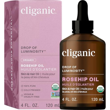 Cliganic Organic Rosehip Seed Oil for Skincare and Beauty