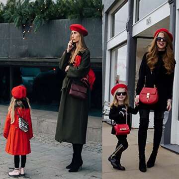 Classic French Berets for Baby-Girls Solid Wool Blend Artist Beanie Cap Toddler Warm Painter Beret 2...