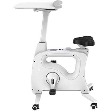FlexiSpot Desk Exercise Bike Home Office Standing Desk Cycle, Deskcise Pro - White