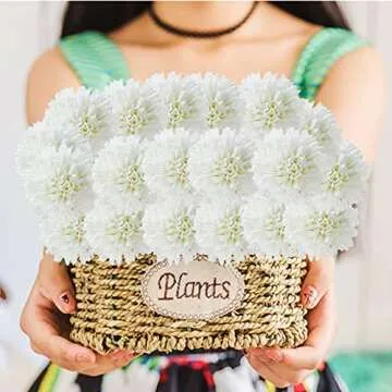 HinyoCo 30 Pcs Artificial Chrysanthemums Heads Ball Flowers，Silk Chrysanthemum Ball Bouquet White Bouquets Hydrangea for Home Office Coffee House Parties and Wedding（Milk White）