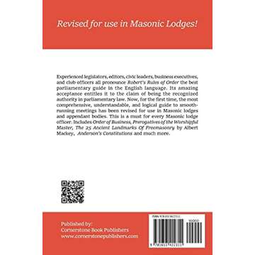 Robert's Rules of Order: Masonic Edition - Insights for Effective Meetings