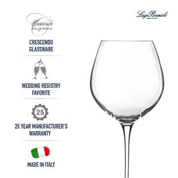 Luigi Bormioli Crescendo Bourgogne Wine Glasses, Set of 4